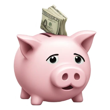 A broken piggy bank sticker