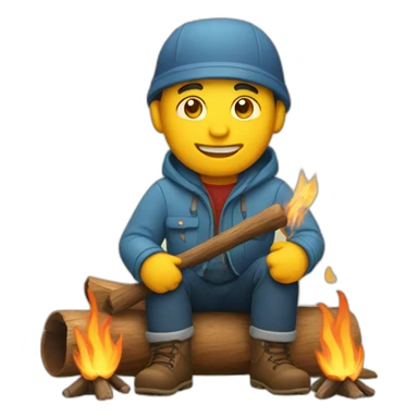 campfire man sticker