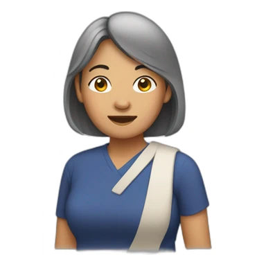 Pilipino middle aged woman sticker