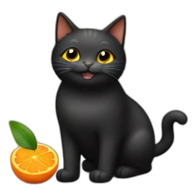 Black Cat anda Orange Cat being happy sticker