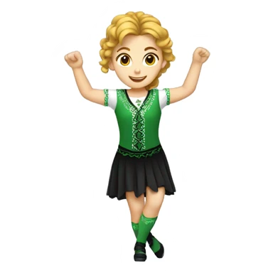 girl irish step dancing sticker