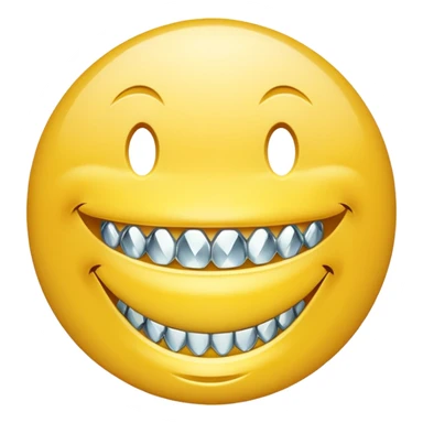 Smiley face with diamond grillz  sticker