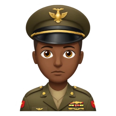 A portrait of an Iraqi soldier, shown from head to chest sticker