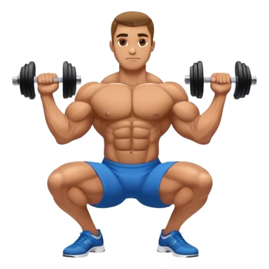 side-view bodybuilder dumbbell lunges sticker