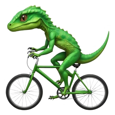 reptilian alien riding a bicycle, lizard-like face, scaled skin, athletic cycling pose, alien warrior vibe, 3D cartoon, mobile game icon style, clean background, no text, no watermark
 sticker