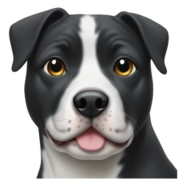 Black and white Staffy dog sticker