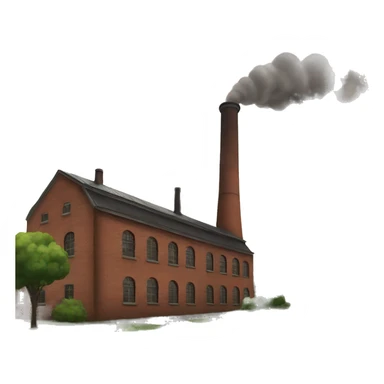 old factory with chimney sticker