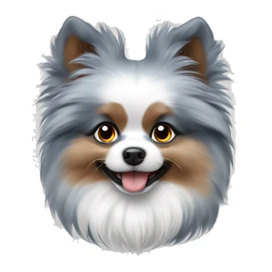 Fluffy blue Merle  Pomeranian puppy sticker