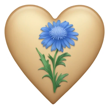Cornflower Blue heart sticker