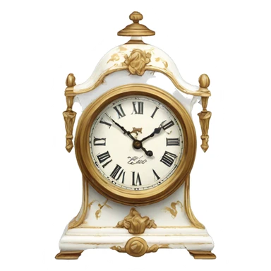 vintage clock bourdaux white sticker