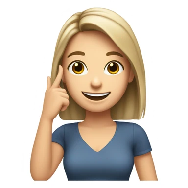 Brunette white Girl taking selfie with her phone sticker