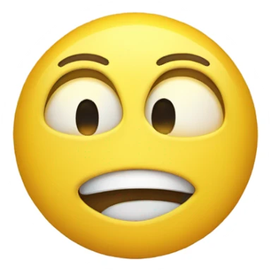 Yellow emoji smile with 1 eye sticker