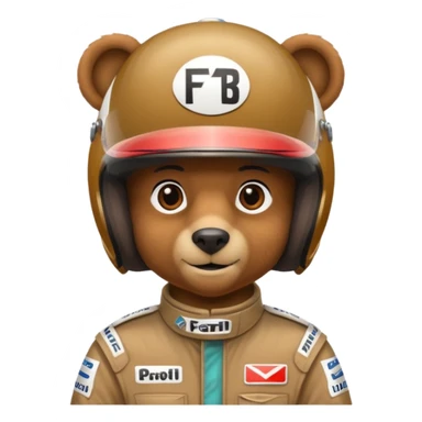 f1 driver  bear sticker