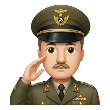 Hitler saluting sticker