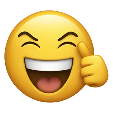 Laughing and pointing emoji sticker