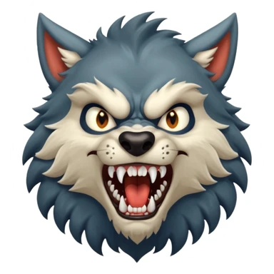 Werewolf – Furry wolf-man mid-roar sticker