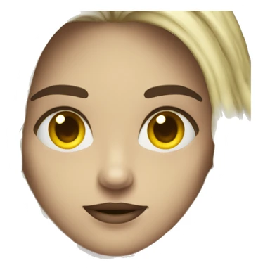 Una cara de terror de color amarilla y pixeleada sticker