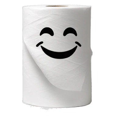 smile toilet paper roll sticker