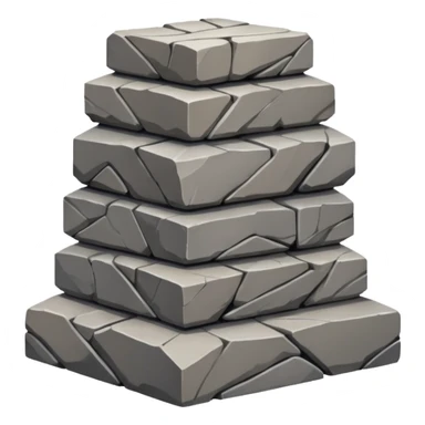 foundation made of stacked stones, early construction phase sticker