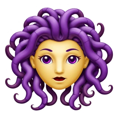 Hazme una medusa con piel de uva morada sticker