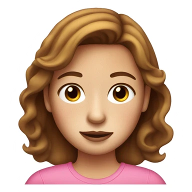 Girl with freckles on her face brown hair inside a car wearing pink sticker