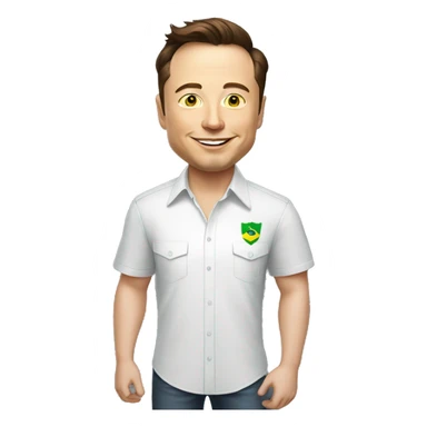 Elon musk com a camisa do brasil sticker