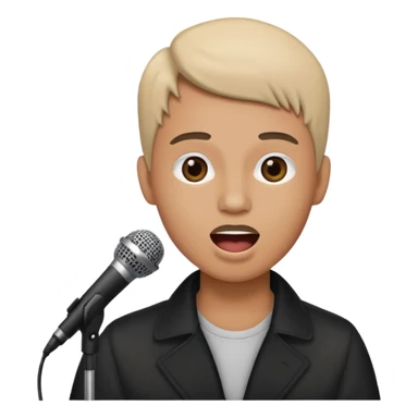 chant avec un micro sticker