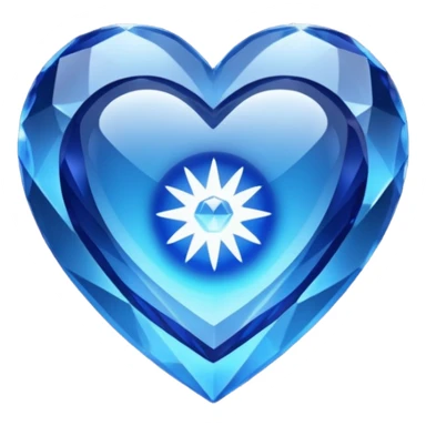 heart with a crystal navy effect sticker