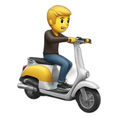 Man doing Scooter tricks sticker