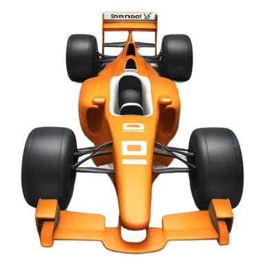Orange f1 car sticker