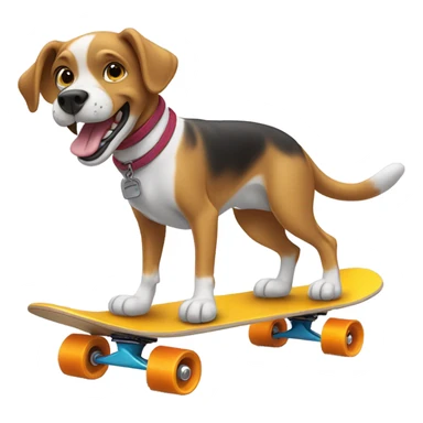 Dog skateboarding  sticker