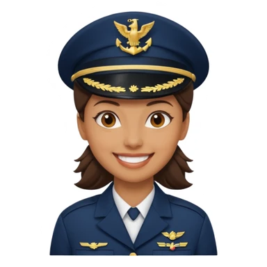 Female navy soldier, big face. sticker