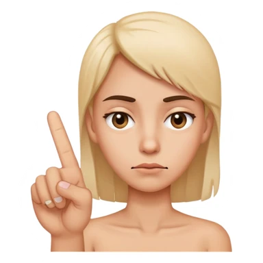 middle finger and eye rolls sticker