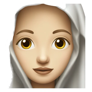 The Virgin Mary realistic face sticker