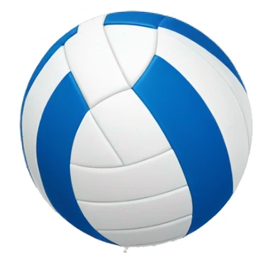 Blue and white volleyball ball sticker