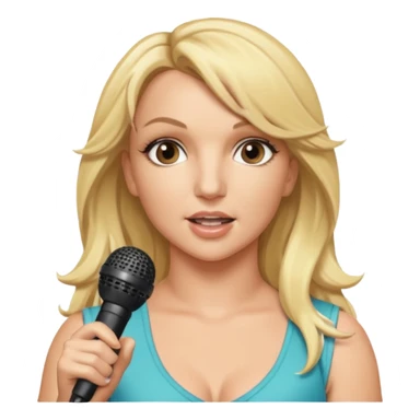 britney spears with microphone sticker