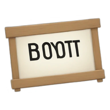 Placard of boycott sticker