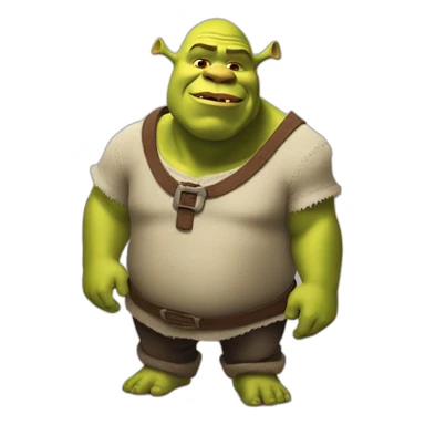 Shrek est enceinte et a un enfant dans son ventre sticker