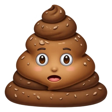 poop with no face sticker