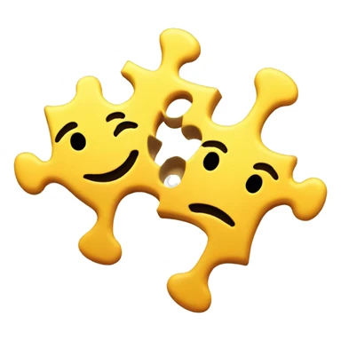 Two puzzle pieces seperated sticker