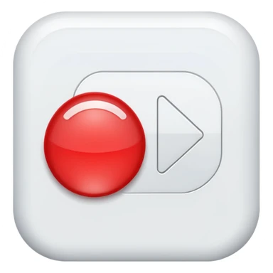 red and white play button sticker