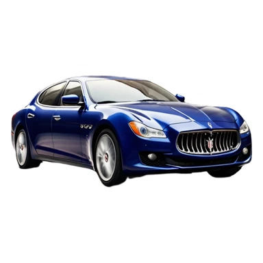 Maserati Quattroporte (2022) – cinematic-realistic Maserati Quattroporte emoji, its striking Italian design turning heads as it effortlessly maneuvers through the streets of Milan. The engine roars with Italian flair, echoing the car's racing heritage while enveloping the driver in an atmosphere of true luxury. sticker