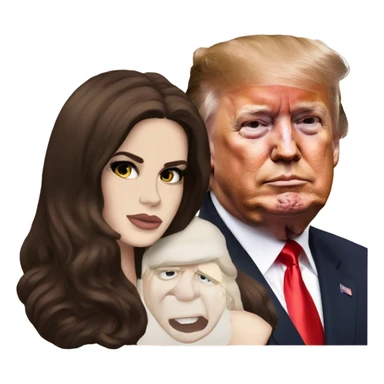 Lana del Rey and Donald trump sticker