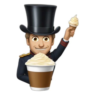 Napoléon frappe Macron sticker