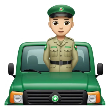 Hamas terrorist on a hillux pickup truck sticker