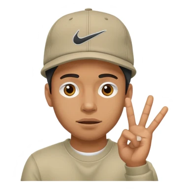 Ragazzo con cappello Nike mulatto che che manda a fanculo sticker