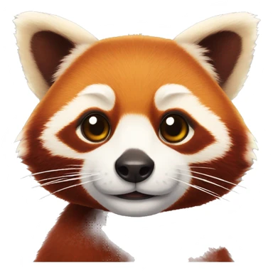 red panda with a yellow star sticker