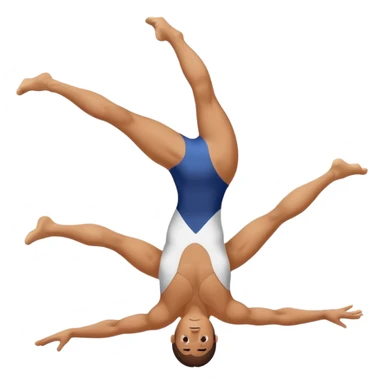 person doing gymnastics acrobatics with aerial flip sticker
