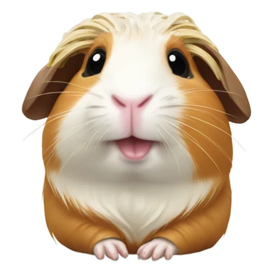 Guinea pig eating pasta sticker