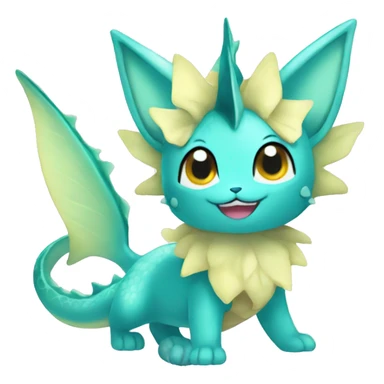 Kawaii Vaporeon full body sticker